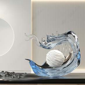 现代雕塑装置3D模型下载